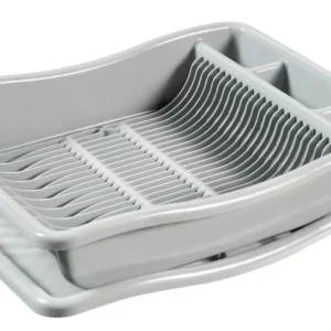 Curver afdruiprek large + plateau licht grijs 480x380x105
