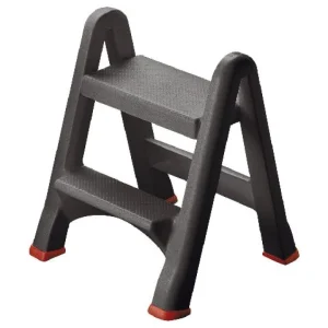 Curver inklapbaar opstapje (tuv) antraciet/rood 49x17x63cm