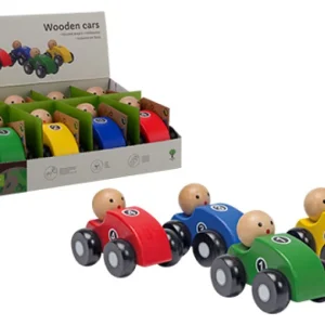 Joueco - Houten auto s 4 assorti in display