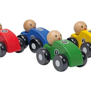 Joueco - Houten auto s 4 assorti in display