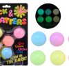 Sticky stretch glow in the dark ballen op kaart, 6 stuks