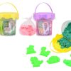 Magisch zand in emmer met 6 accessoires - assorti