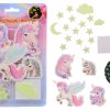 Glow in the dark muur Eenhoorn stickers assorti