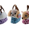 Plush  AND  Play - Schattige honden in handtas 3 assorti