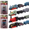 Locomotief speelset 4-delig op kaart die-cast 4 assorti
