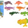 Kleurveranderende reptielen +/- 12cm op kaart assorti