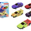 Kleur veranderende die cast auto 1:64 op kaart - 4 assorti