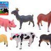 Animal World boerderij dieren soft 20-28 cm 6 assorti