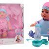 Baby Rose drink- en plaspop 30cm 2 assorti