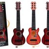Gitaar 45cm met 6 metalen snaren, 3 assorti