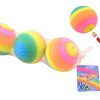 Regenboog ballen 3 stuks in net 8cm