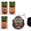 Gooi en vangbal met polsband Angry Animal assorti