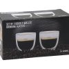 Koffie Theeglas dubbelwandig 100ml 6,5x7cm set van 2 stuks