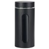 Voorraadpot venster 1200ml - mat zwart