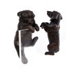 Sculptuur Bulldog  AND  Teckel 2 assorti zwart polystone 6x5x9cm