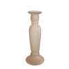 3R Kandelaar/Vaas Anadir mat beige glas 9x9x22cm
