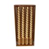Tafelkaars X4 Twist 4uur 2x2x20cm - metallic goud