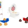 Poo schiet het poep in het toilet spel