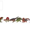 DinoWorld 6 dinosaurus figuren 9 cm. 2 assorti