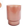 Kaars 3-wick 40uur parafine gl.terra kaars/glas 14x14x18,5cm