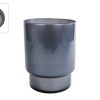 Kaars 3-wick 40uur parafine gl.grijs kaars/glas 14x14x18,5cm