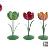 Kandelaar/theelichth Tulip S a3 metaal 8x8x20cm