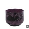 Theelichthouder Daphne paars glas 10x10x8cm