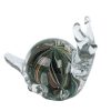 Sculptuur Snail bruin/groen glas 12,5x6,5x9,5cm