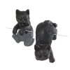 Hang sculptuur Cat zwart polystone 5,5x5x9cm assorti