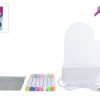Glamour lichtbord hart 16cm met usb aansluiting en 7 stiften