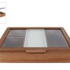 Sieradendoos Jet naturel acacia 19x19x22cm