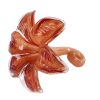 Sculptuur Blad amber glas 14x14x11cm
