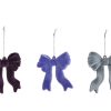 Hang-sculptuur Strik flocked kunststof 10x2,5x8cm assorti