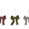 Hang-sculptuur Strik flocked kunststof 10x2,5x8cm assorti