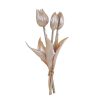 Kunstbloem Tulp 3x champagne goud PE 25cm