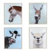 Schilderij Animals bruin hout 50x60x3,5cm assorti