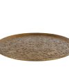 Dienblad Jef L antiek aluminium 35x35x1,7cm - goud