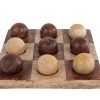 Tic Tac Toe Balls naturel mango 10x10x3cm