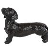 Sculptuur Teckel donker bruin polystone 29x10,5x22cm