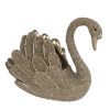 Sculptuur Zwaan glinster goud polystone 16,5x8x13cm