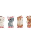 Vaas Animals multicolor aardewerk 15x11x18cm assorti