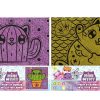 Mini MyMy Schilderen op nummer  glitter canvas assorti