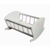 Poppen schommelbedje wit/roze 50x30x40cm