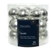 Kerstbal Glas 2.50cm 24 stuks - Zilver