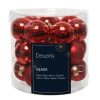Kerstbal Glas 2.50cm 24 stuks - Rood