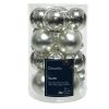 Kerstbal Glas 3.50cm 16 stuks - Zilver
