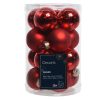 Kerstbal Glas 3.50cm 16 stuks - Rood