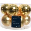 Kerstbal Glas 6.00cm 10 stuks - Goud