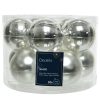 Kerstbal Glas 6.00cm 10 stuks - Zilver