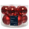 Kerstbal Glas 6.00cm 10 stuks - Rood